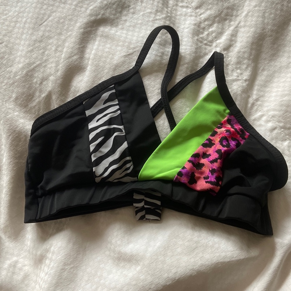 funky diva kids sports bra/dance top